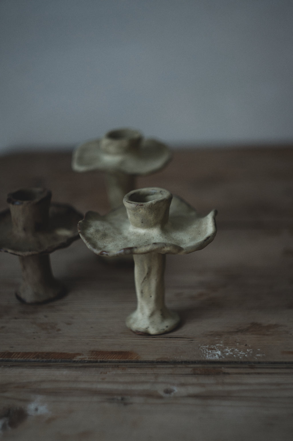 Rustic green candle holder