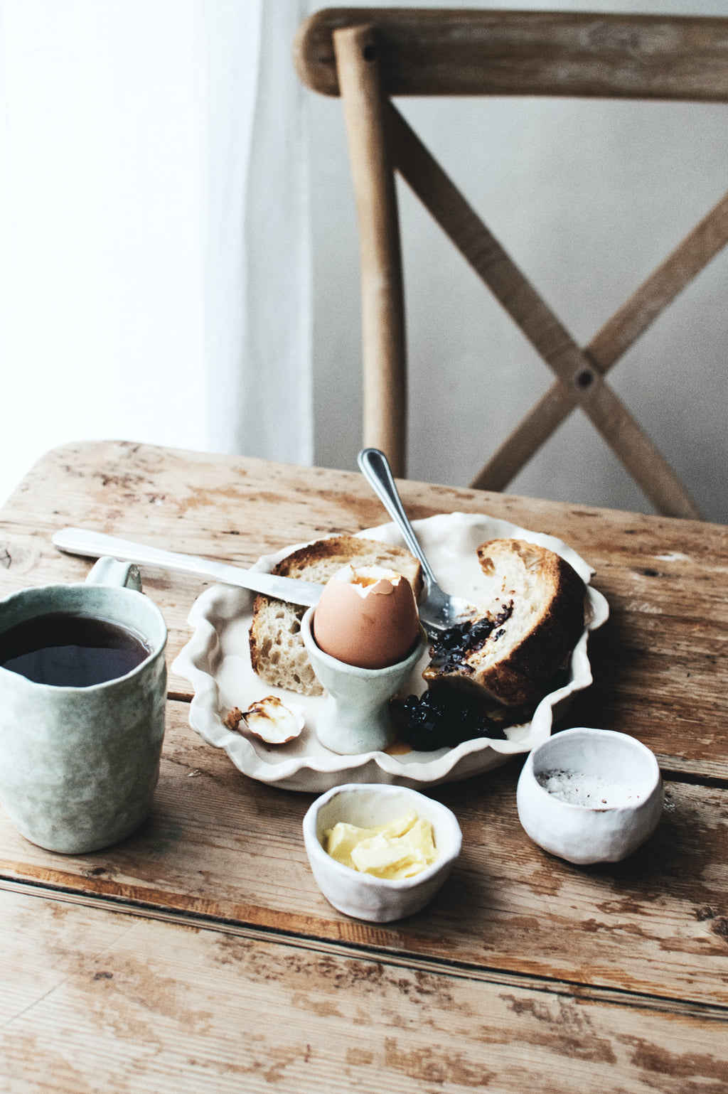 Handmade ceramic egg cup